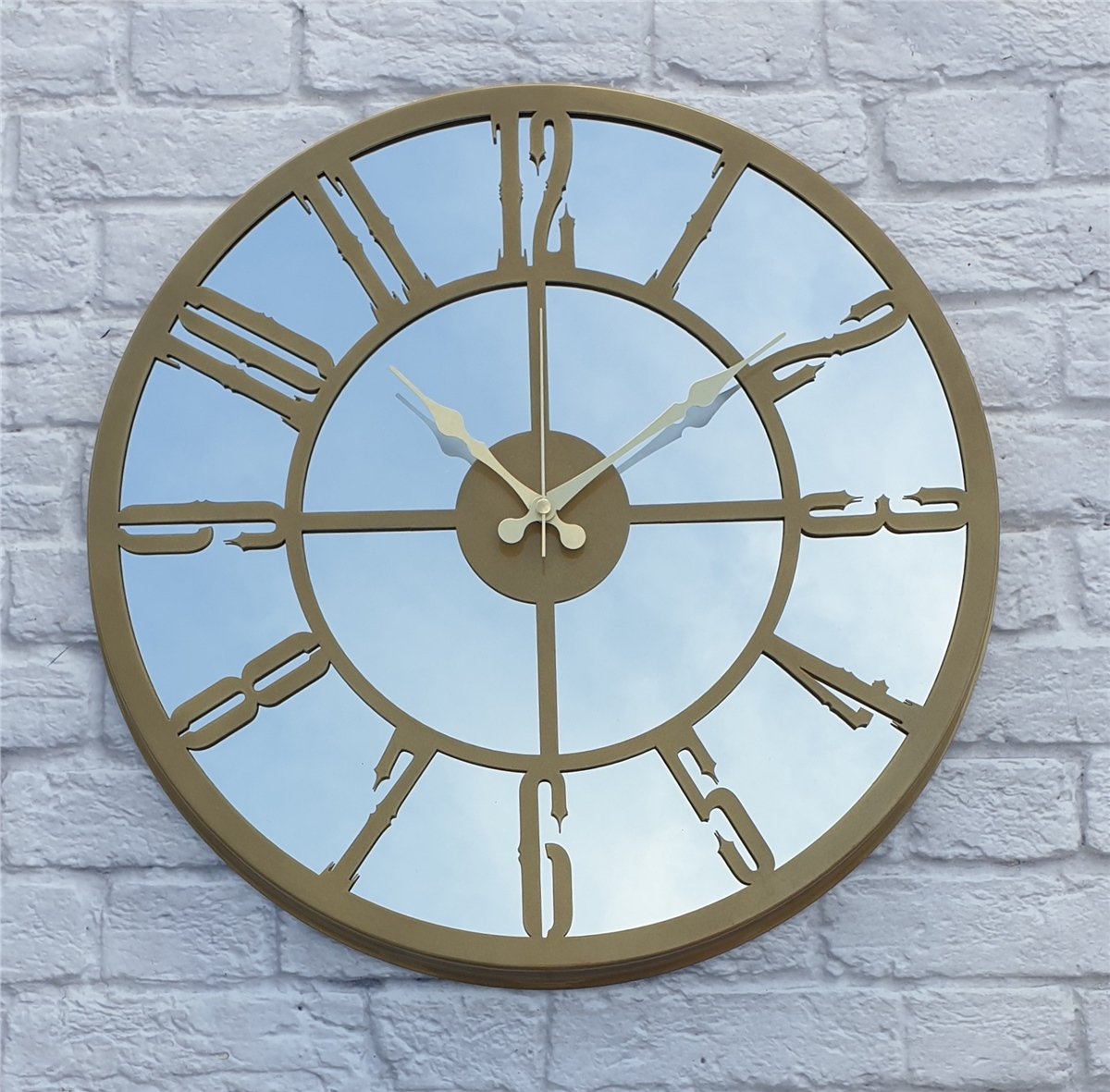 Markakanvas Metal  AYNALI Duvar Saati  ( Çap 50 cm -Çap 80 cm )