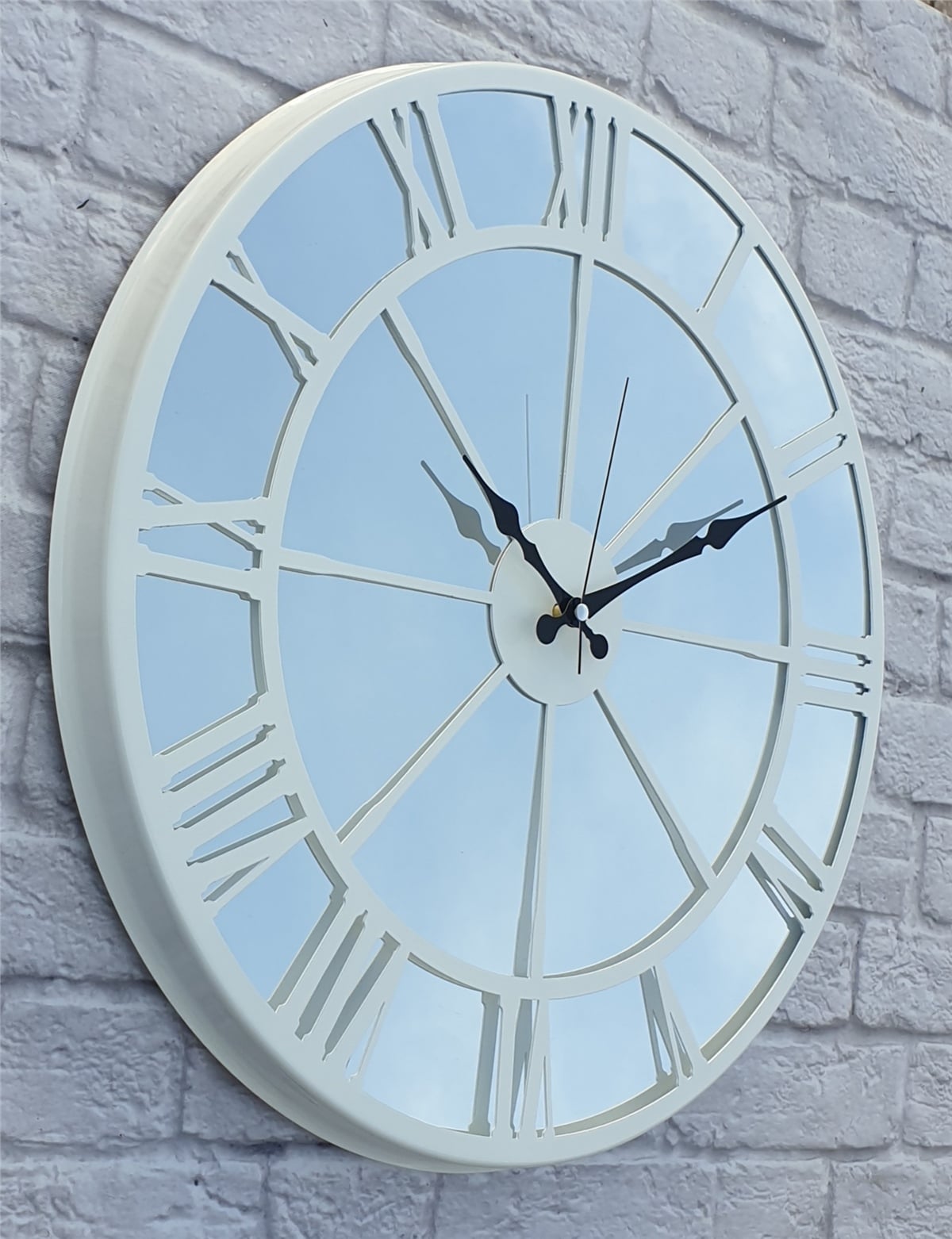 Markakanvas Metal  AYNALI Duvar Saati  ( Çap 50 cm -Çap 80 cm )
