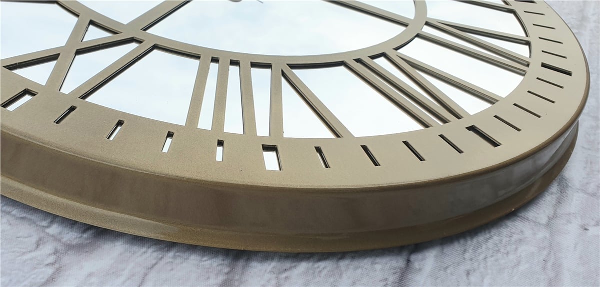 Markakanvas Metal  AYNALI Duvar Saati  ( Çap 50 cm -Çap 80 cm )
