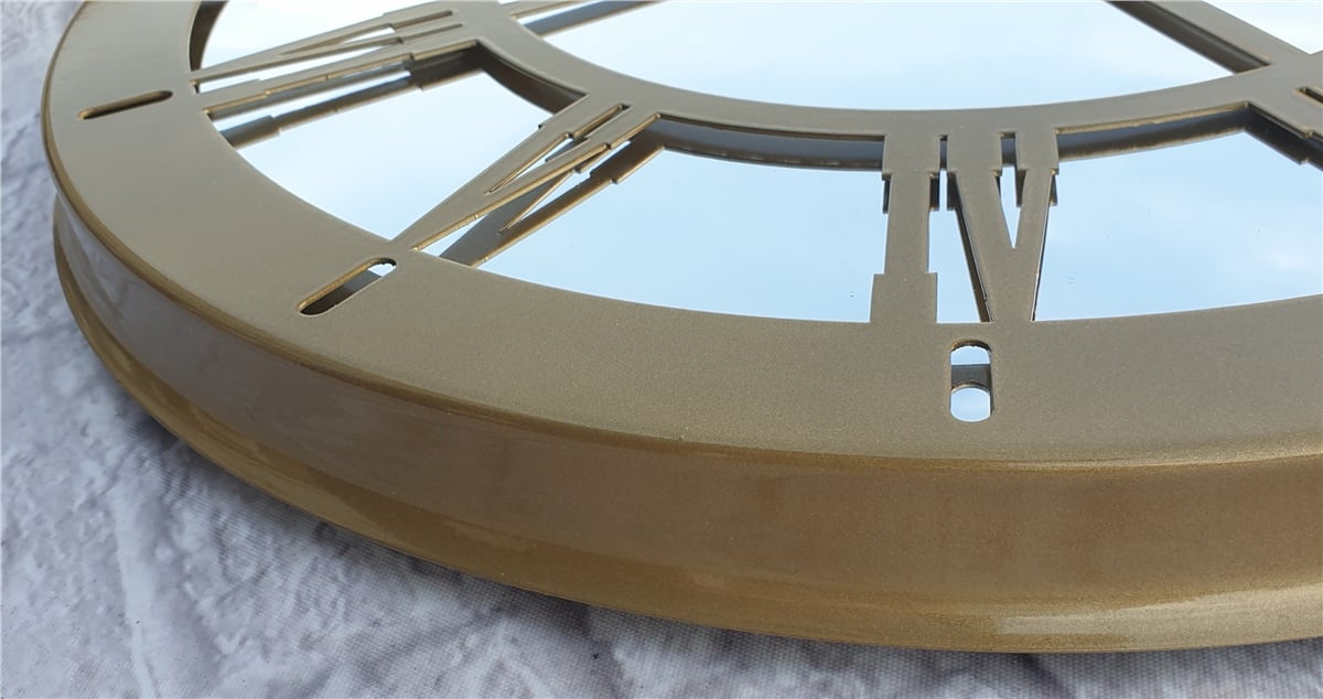 Markakanvas Metal  AYNALI Duvar Saati  ( Çap 50 cm -Çap 80 cm )