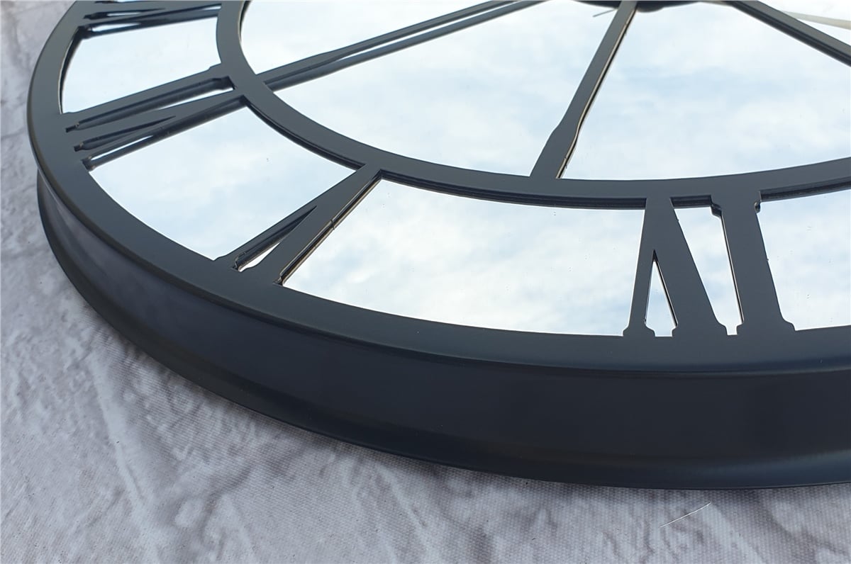 Markakanvas Metal  AYNALI Duvar Saati  ( Çap 50 cm -Çap 80 cm )
