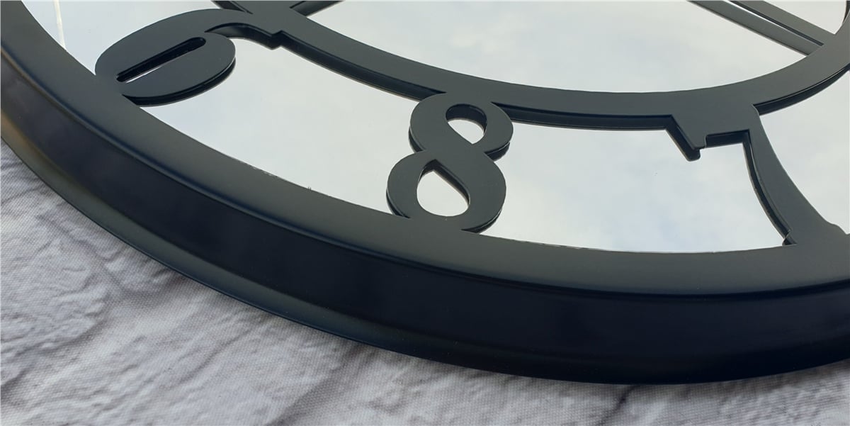 Markakanvas Metal  AYNALI Duvar Saati  ( Çap 50 cm -Çap 80 cm )
