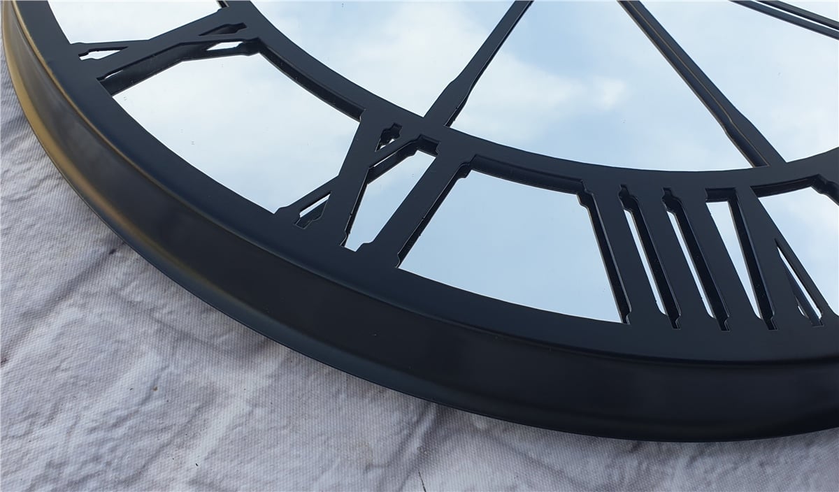 Markakanvas Metal  AYNALI Duvar Saati  ( Çap 50 cm -Çap 80 cm )