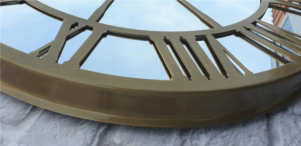 Markakanvas Metal  AYNALI Duvar Saati  ( Çap 50 cm -Çap 80 cm )