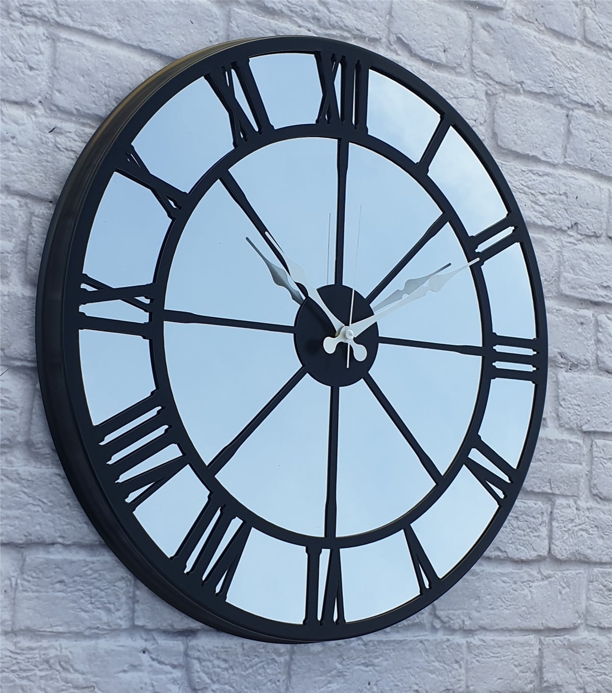 Markakanvas Metal  AYNALI Duvar Saati  ( Çap 50 cm -Çap 80 cm )