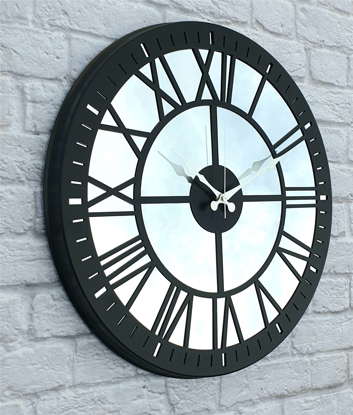 Markakanvas Metal  AYNALI Duvar Saati  ( Çap 50 cm -Çap 80 cm )