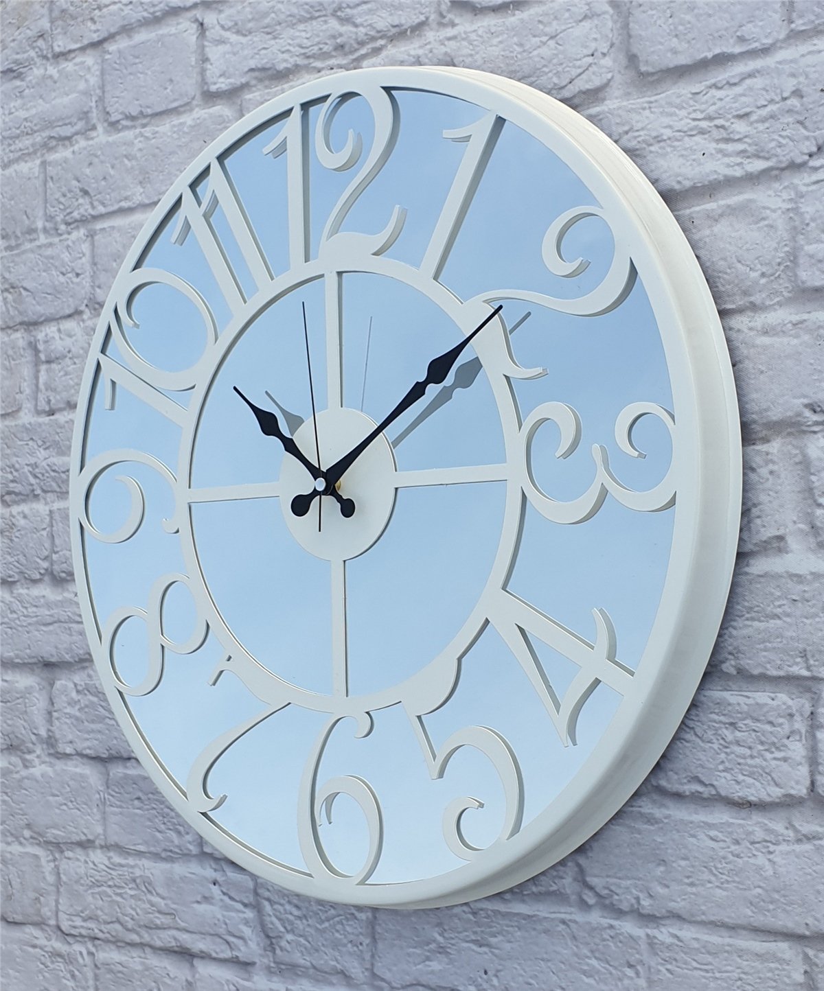 Markakanvas Metal  AYNALI Duvar Saati  ( Çap 50 cm -Çap 80 cm )