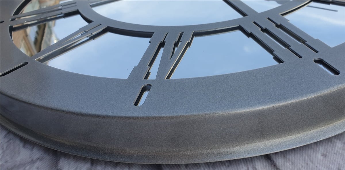 Markakanvas Metal  AYNALI Duvar Saati  ( Çap 50 cm -Çap 80 cm )