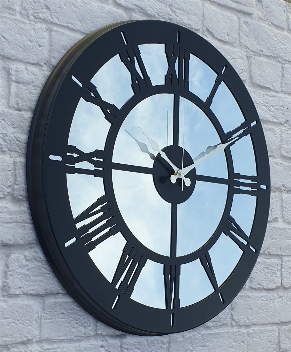 Markakanvas Metal  AYNALI Duvar Saati  ( Çap 50 cm -Çap 80 cm )