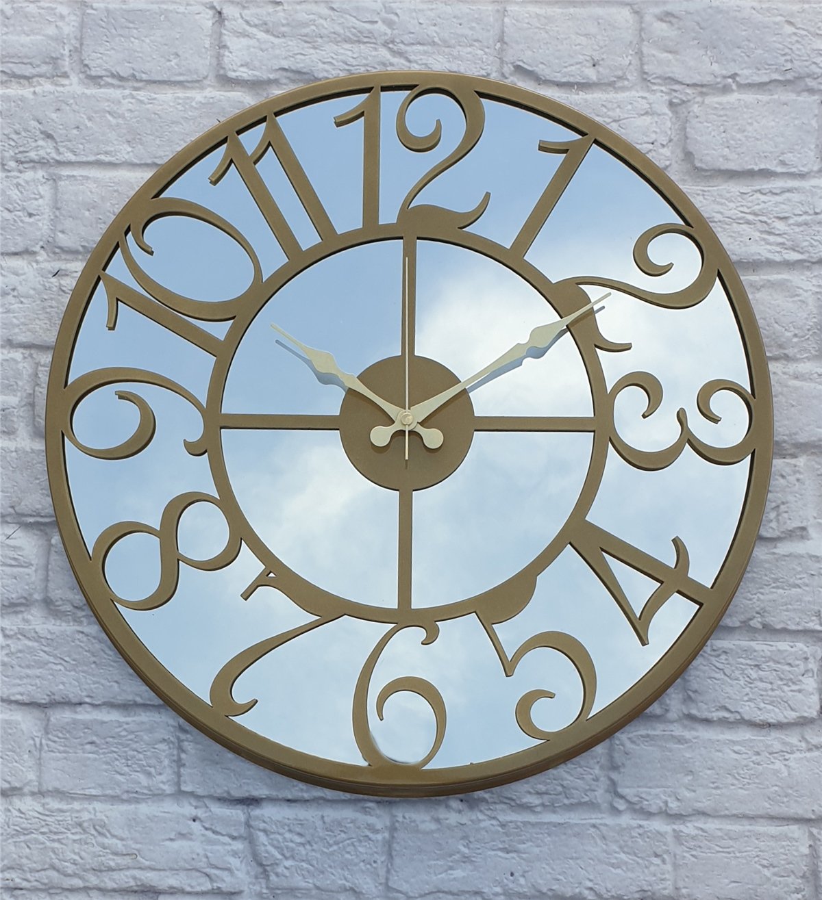 Markakanvas Metal  AYNALI Duvar Saati  ( Çap 50 cm -Çap 80 cm )