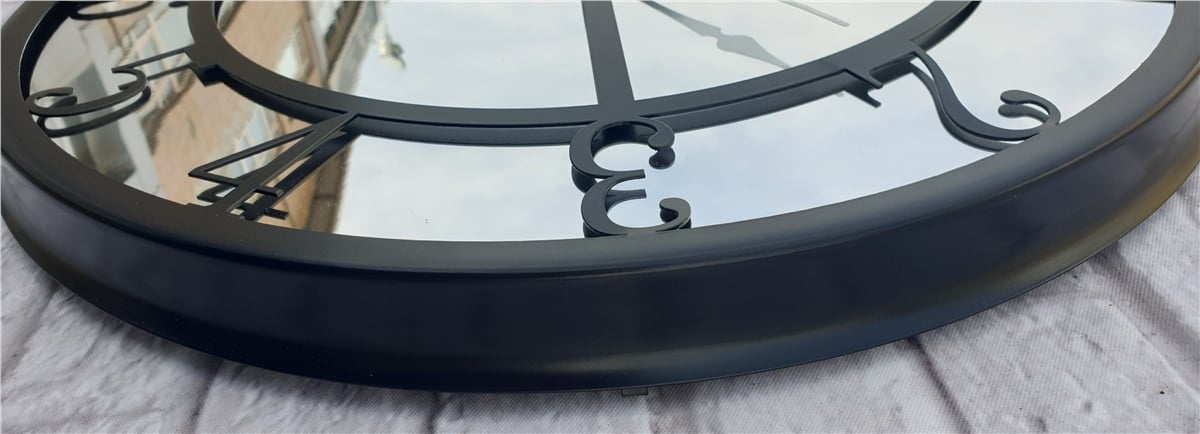 Markakanvas Metal  AYNALI Duvar Saati  ( Çap 50 cm -Çap 80 cm )
