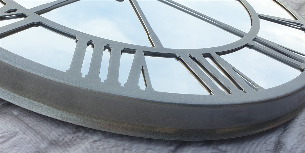 Markakanvas Metal  AYNALI Duvar Saati  ( Çap 50 cm -Çap 80 cm )