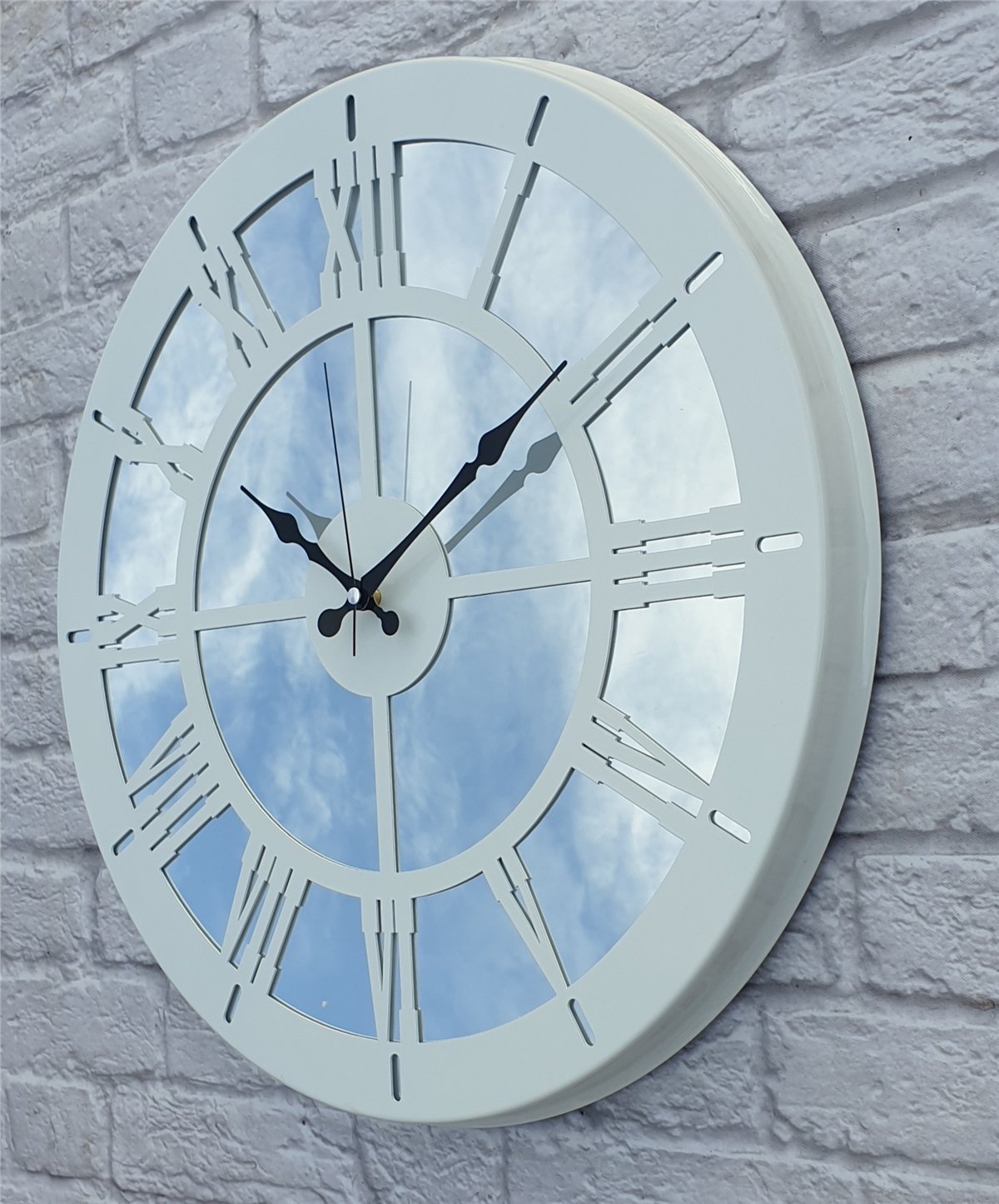 Markakanvas Metal  AYNALI Duvar Saati  ( Çap 50 cm -Çap 80 cm )