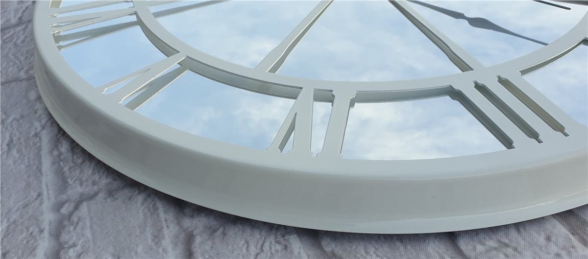 Markakanvas Metal  AYNALI Duvar Saati  ( Çap 50 cm -Çap 80 cm )