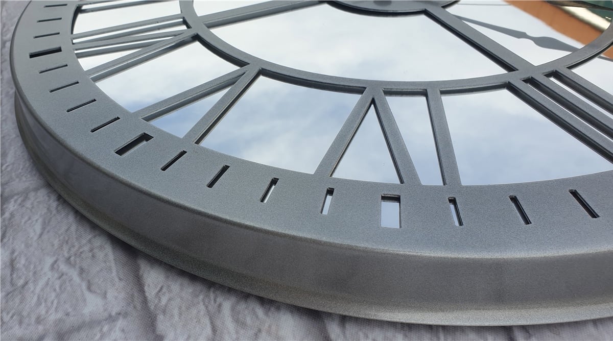 Markakanvas Metal  AYNALI Duvar Saati  ( Çap 50 cm -Çap 80 cm )