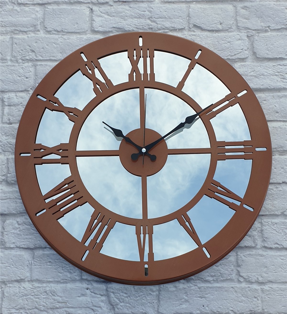 Markakanvas Metal  AYNALI Duvar Saati  ( Çap 50 cm -Çap 80 cm )