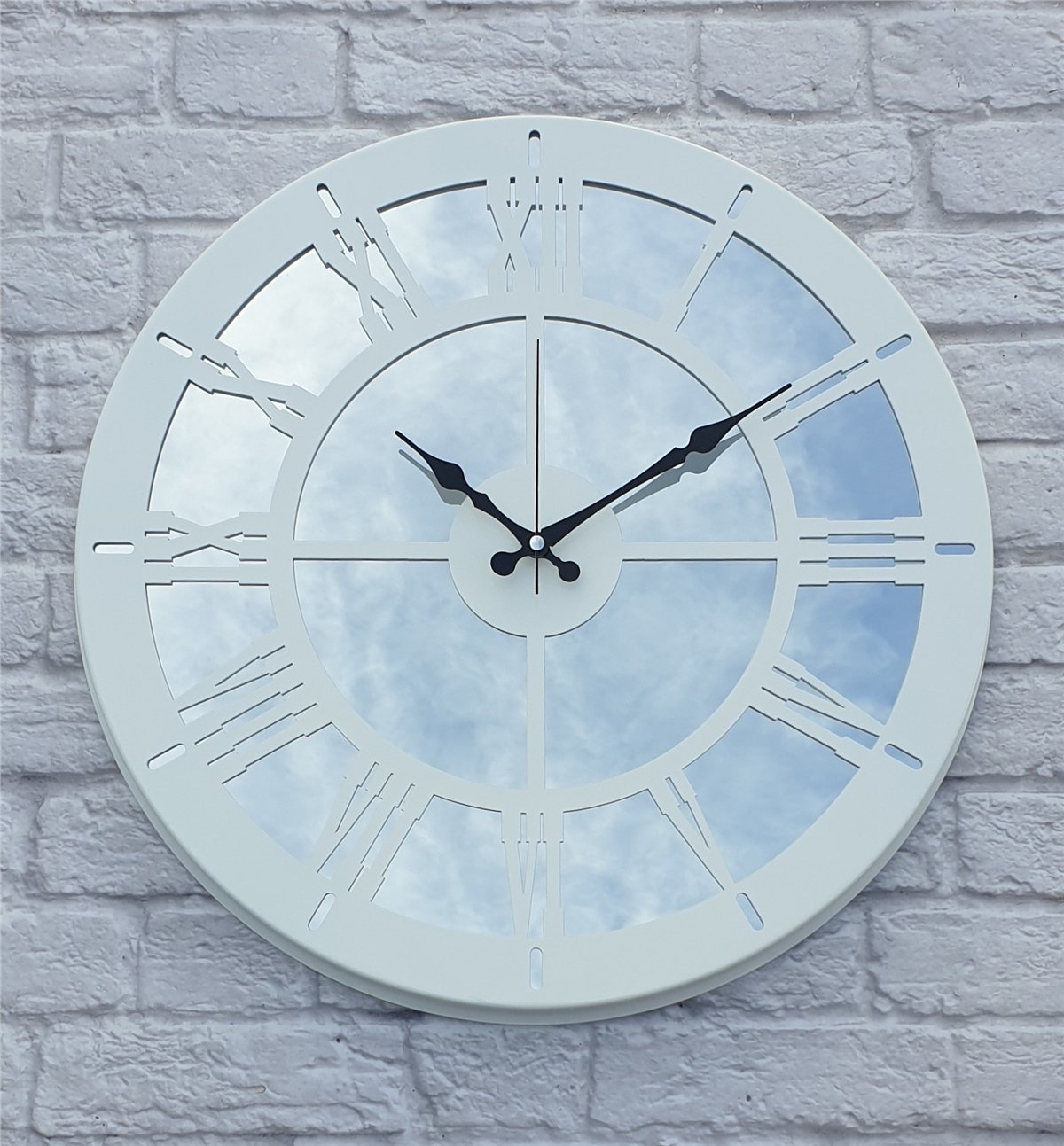 Markakanvas Metal  AYNALI Duvar Saati  ( Çap 50 cm -Çap 80 cm )