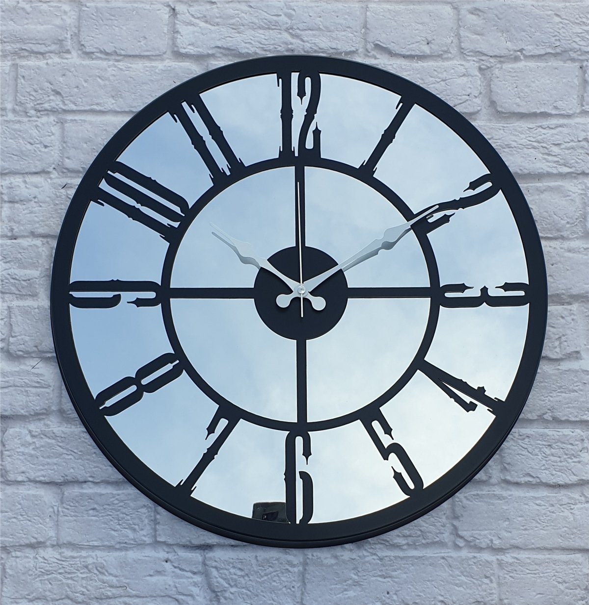 Markakanvas Metal  AYNALI Duvar Saati  ( Çap 50 cm -Çap 80 cm )