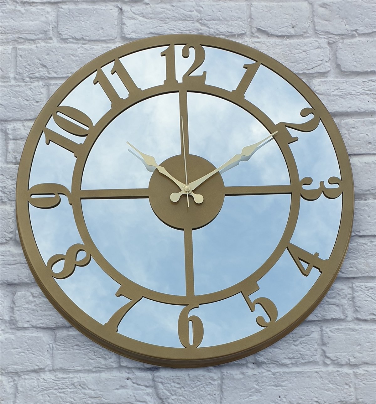 Markakanvas Metal  AYNALI Duvar Saati  ( Çap 50 cm -Çap 80 cm )