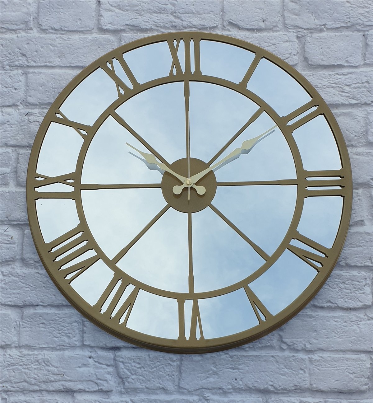 Markakanvas Metal  AYNALI Duvar Saati  ( Çap 50 cm -Çap 80 cm )