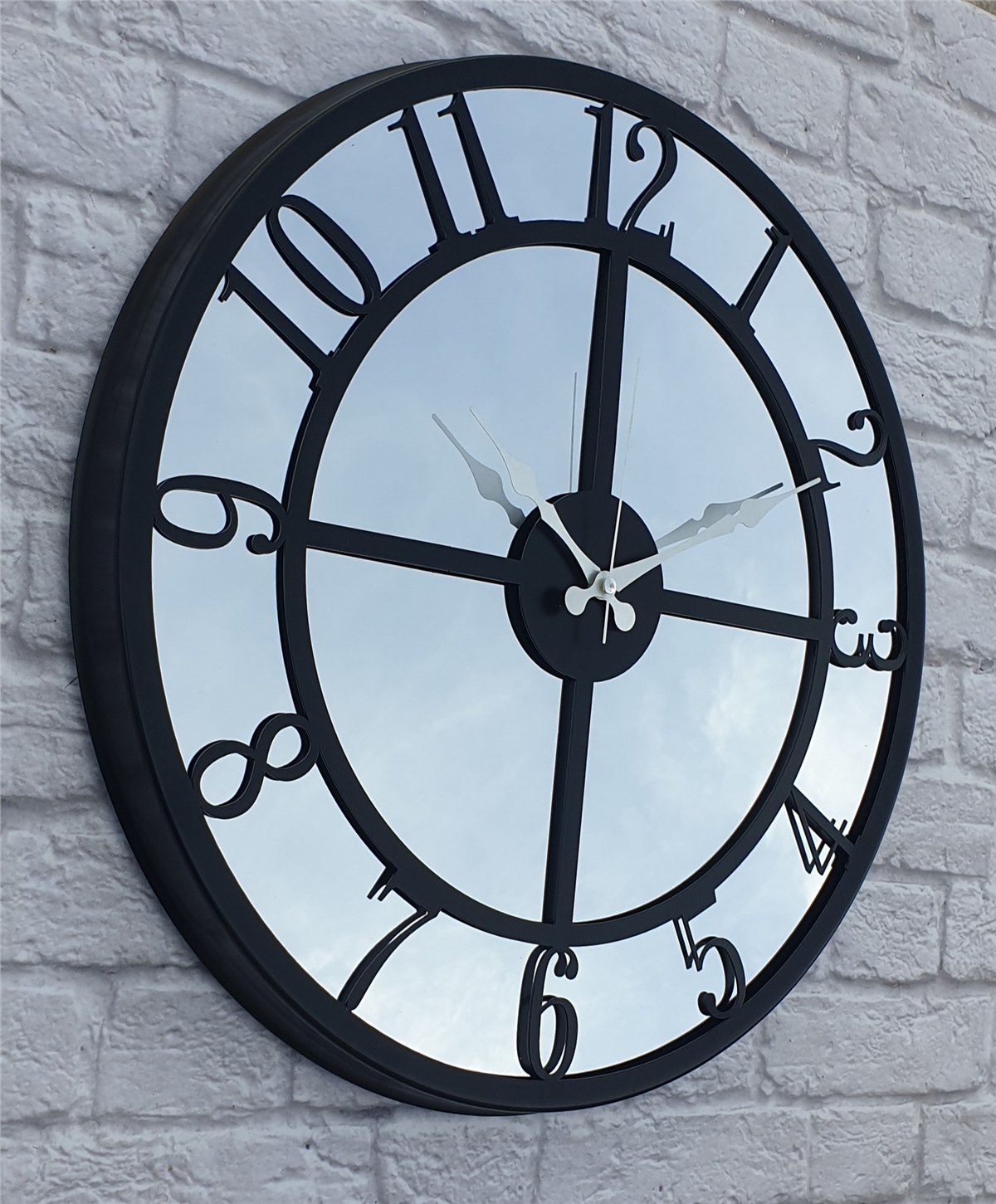 Markakanvas Metal  AYNALI Duvar Saati  ( Çap 50 cm -Çap 80 cm )