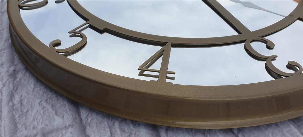 Markakanvas Metal  AYNALI Duvar Saati  ( Çap 50 cm -Çap 80 cm )