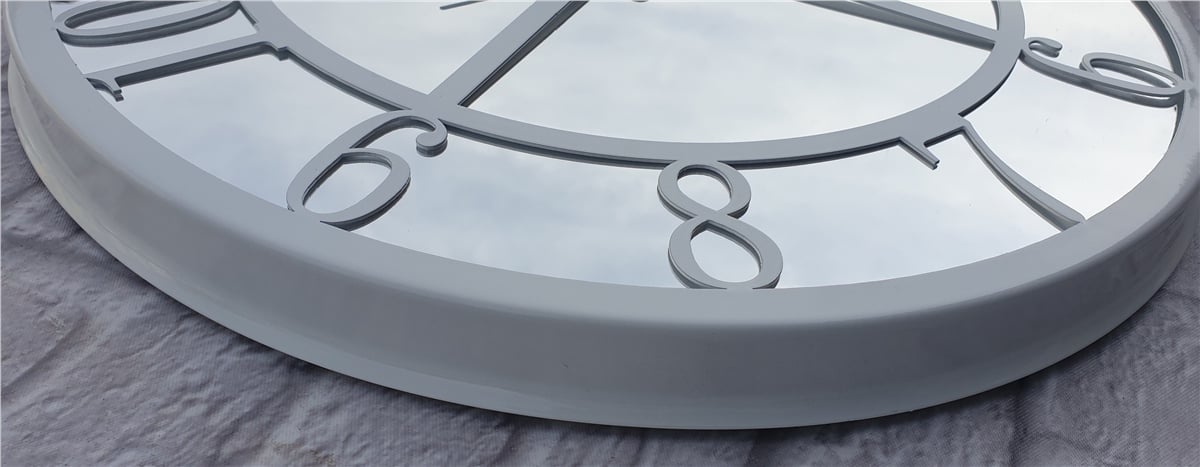 Markakanvas Metal  AYNALI Duvar Saati  ( Çap 50 cm -Çap 80 cm )