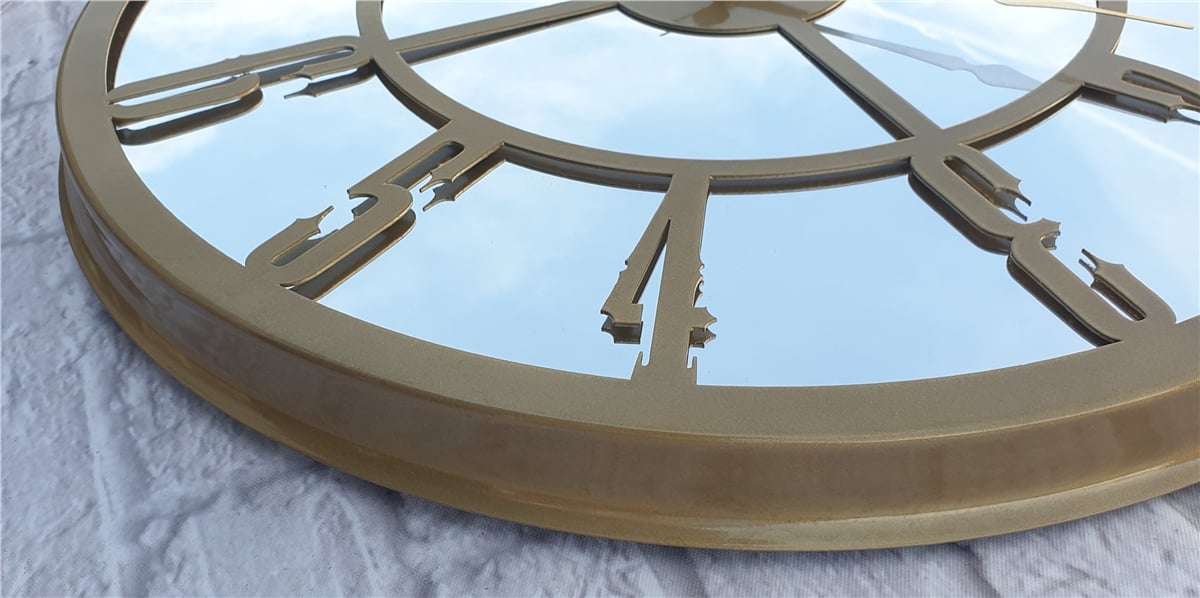 Markakanvas Metal  AYNALI Duvar Saati  ( Çap 50 cm -Çap 80 cm )