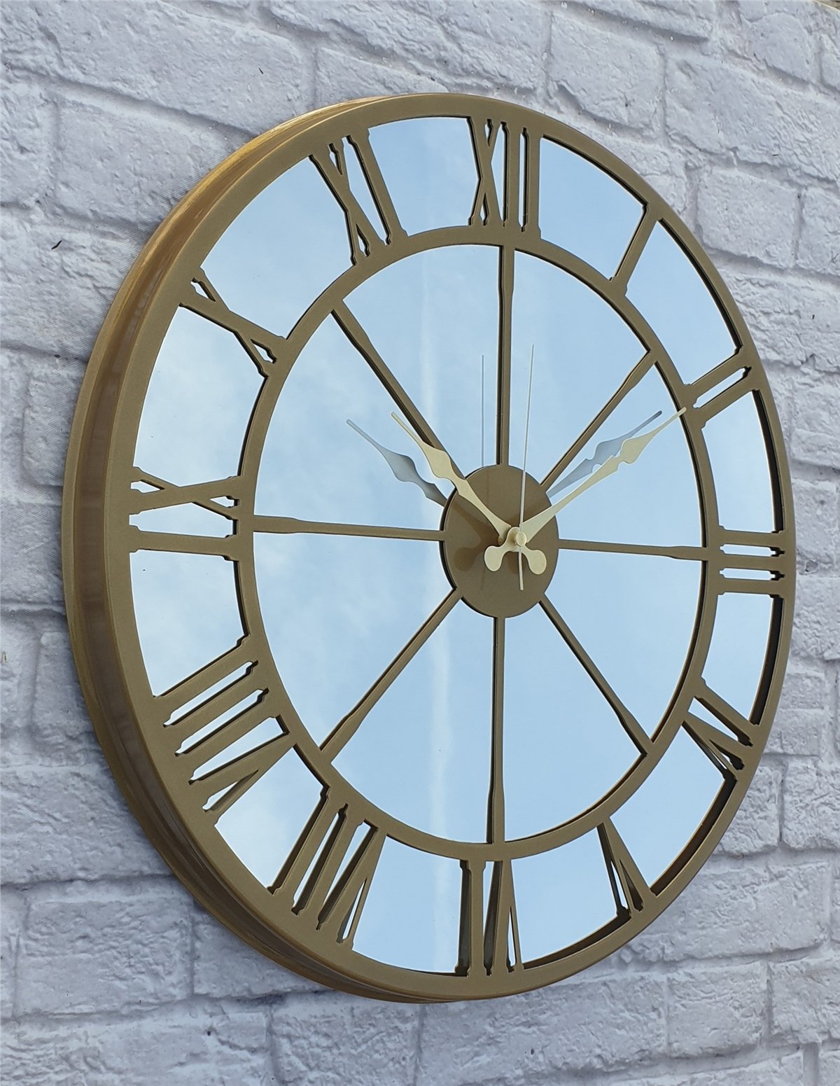 Markakanvas Metal  AYNALI Duvar Saati  ( Çap 50 cm -Çap 80 cm )