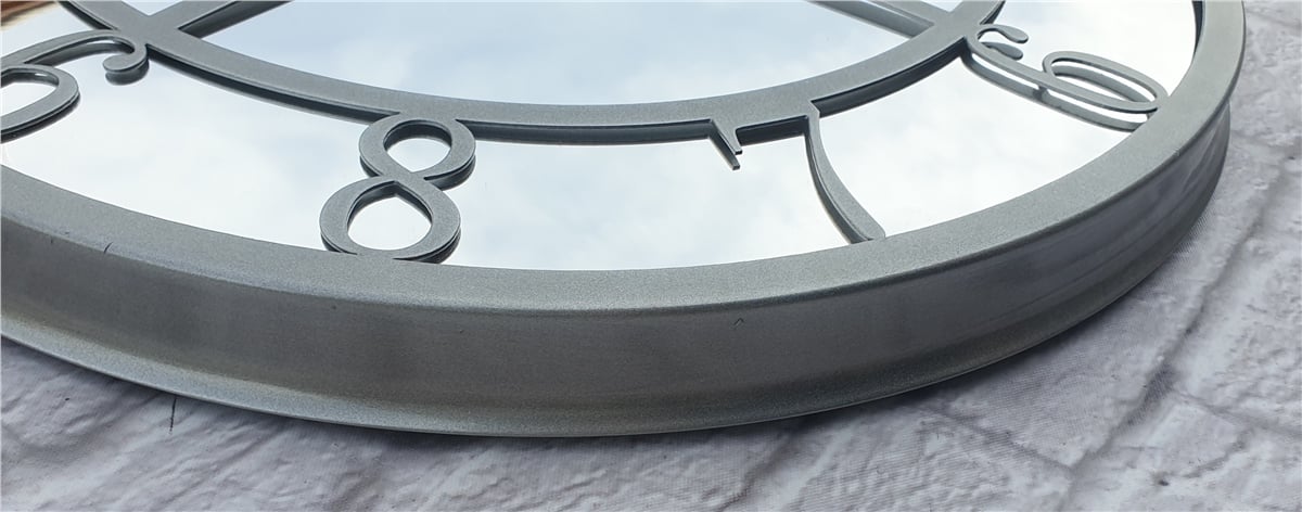 Markakanvas Metal  AYNALI Duvar Saati  ( Çap 50 cm -Çap 80 cm )