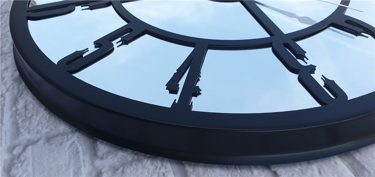 Markakanvas Metal  AYNALI Duvar Saati  ( Çap 50 cm -Çap 80 cm )