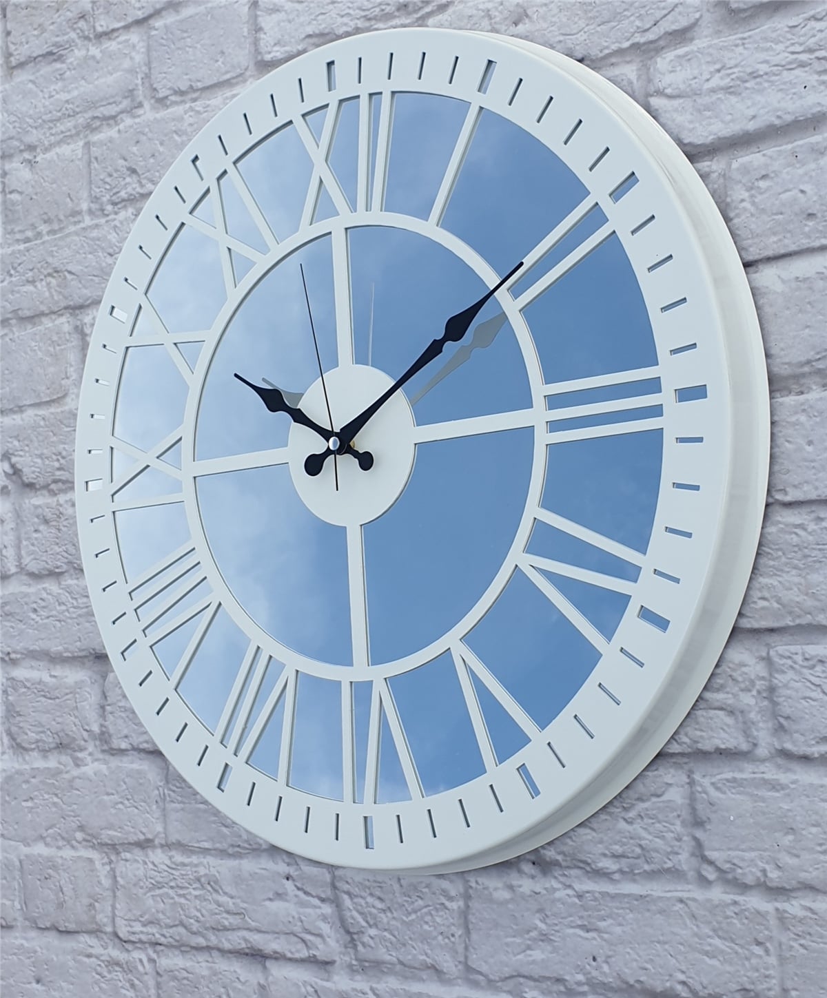 Markakanvas Metal  AYNALI Duvar Saati  ( Çap 50 cm -Çap 80 cm )