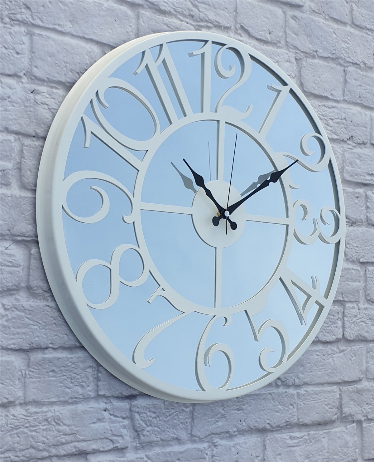 Markakanvas Metal  AYNALI Duvar Saati  ( Çap 50 cm -Çap 80 cm )