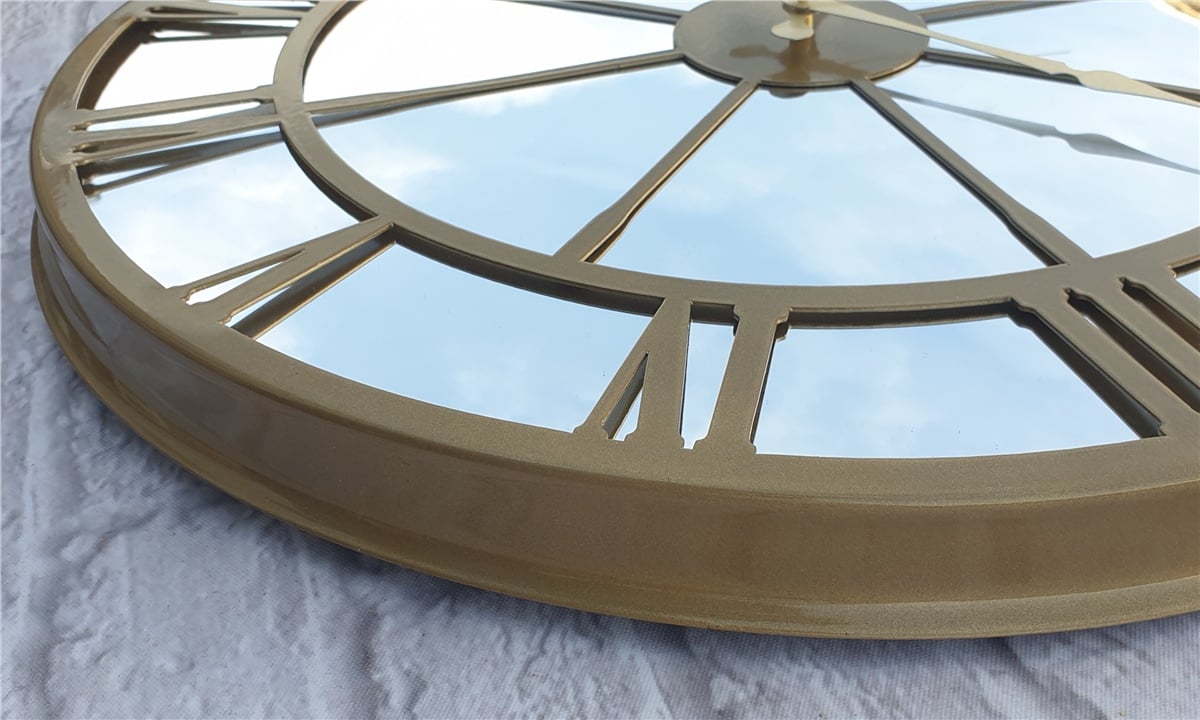 Markakanvas Metal  AYNALI Duvar Saati  ( Çap 50 cm -Çap 80 cm )