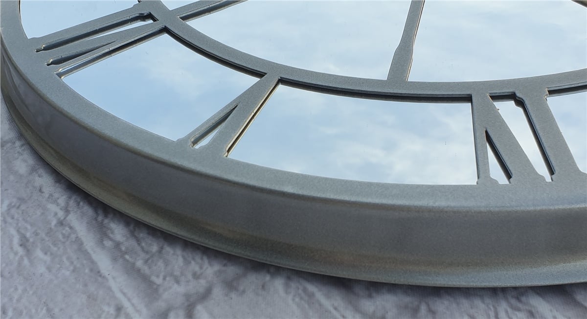 Markakanvas Metal  AYNALI Duvar Saati  ( Çap 50 cm -Çap 80 cm )