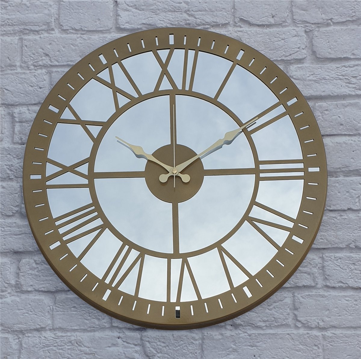 Markakanvas Metal  AYNALI Duvar Saati  ( Çap 50 cm -Çap 80 cm )