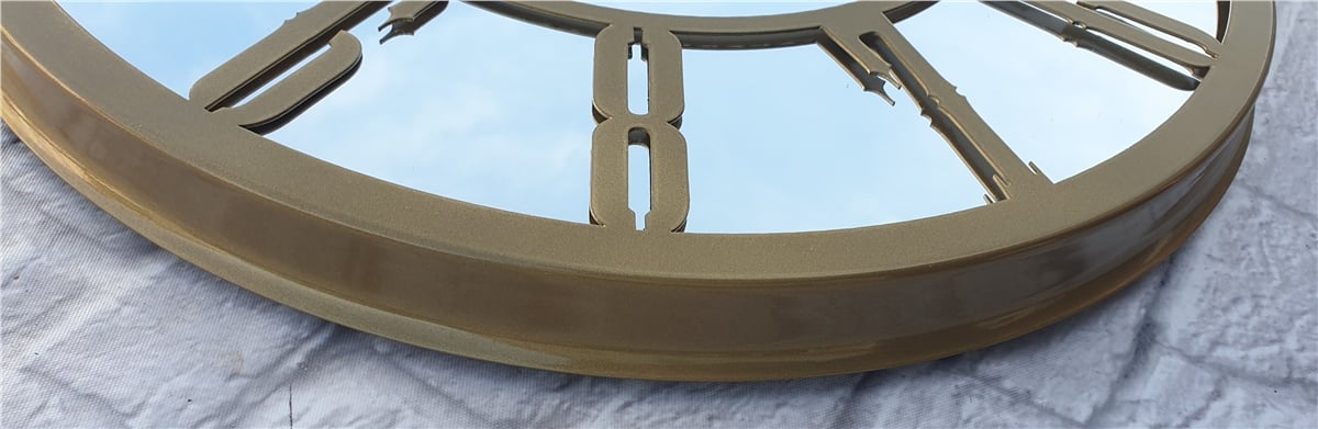 Markakanvas Metal  AYNALI Duvar Saati  ( Çap 50 cm -Çap 80 cm )
