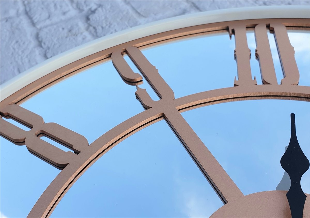 Markakanvas Metal Kasa AYNALI Duvar Saati  ( Çap 50 cm -Çap 80 cm )