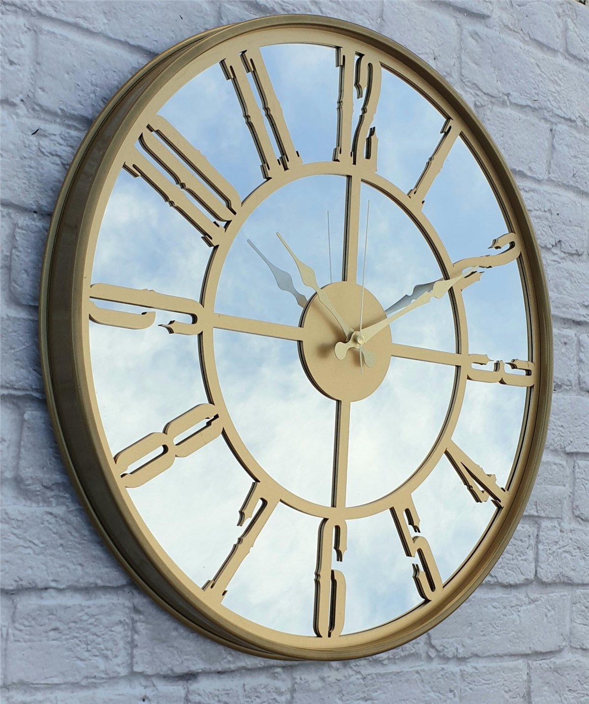 Markakanvas Metal Kasa AYNALI Duvar Saati  ( Çap 50 cm -Çap 80 cm )