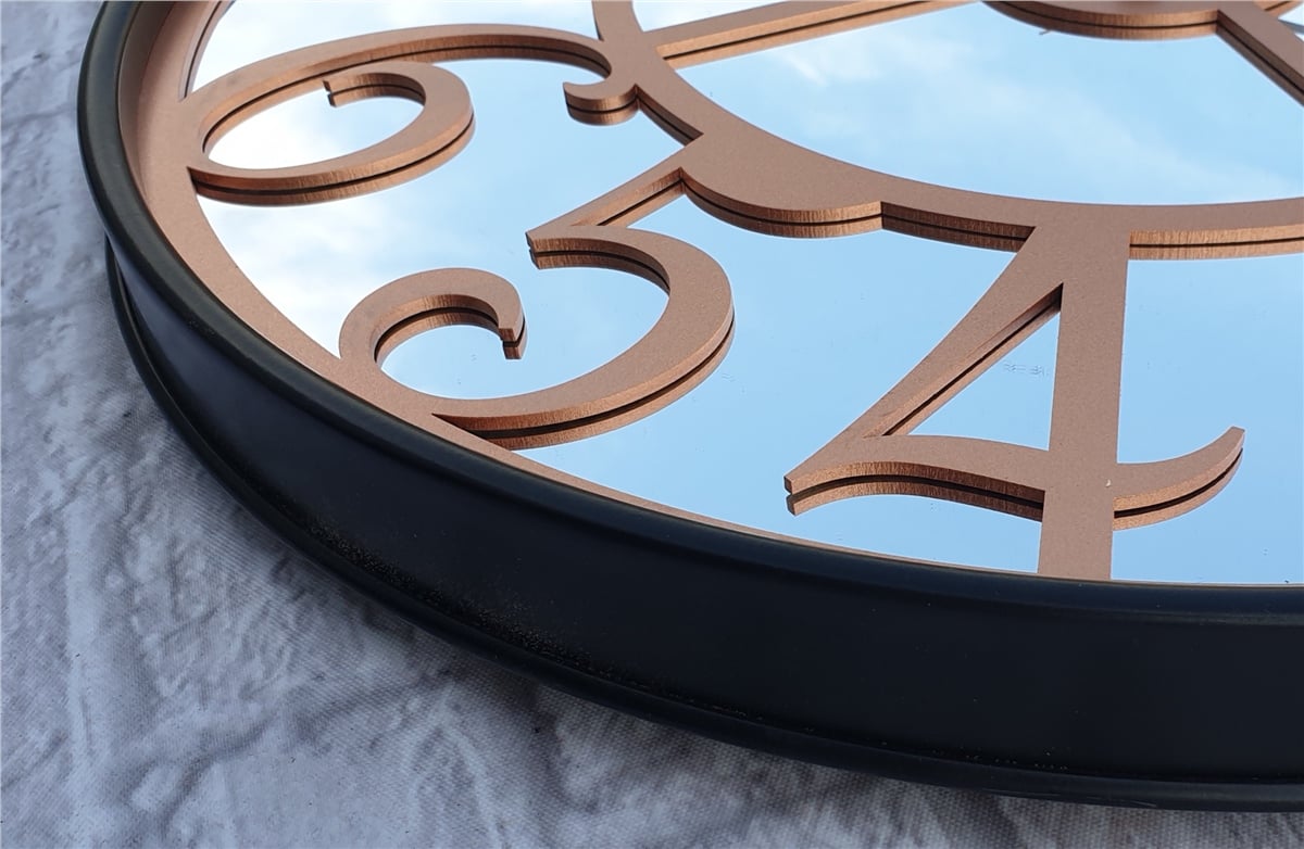 Markakanvas Metal Kasa AYNALI Duvar Saati  ( Çap 50 cm -Çap 80 cm )