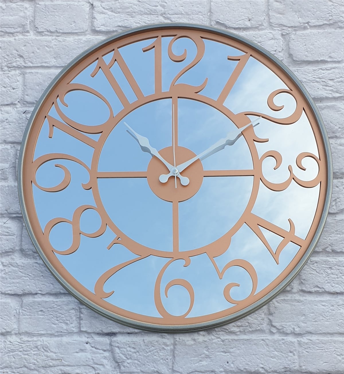 Markakanvas Metal Kasa AYNALI Duvar Saati  ( Çap 50 cm -Çap 80 cm )