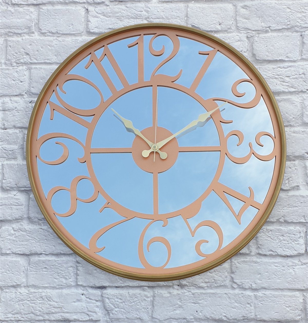 Markakanvas Metal Kasa AYNALI Duvar Saati  ( Çap 50 cm -Çap 80 cm )