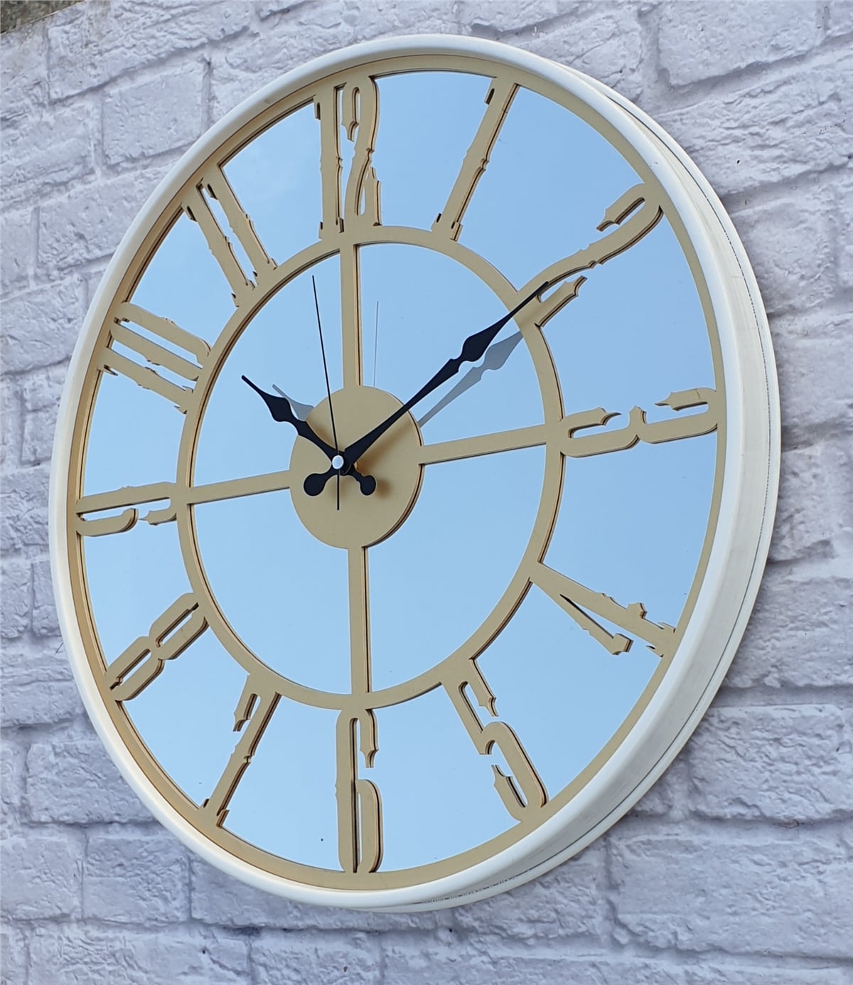 Markakanvas Metal Kasa AYNALI Duvar Saati  ( Çap 50 cm -Çap 80 cm )