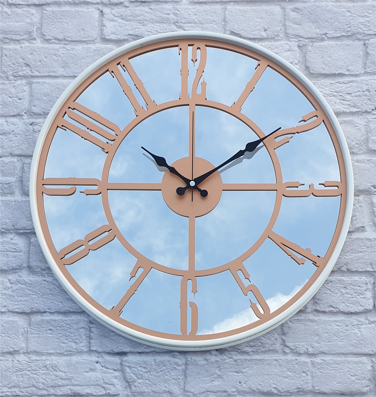 Markakanvas Metal Kasa AYNALI Duvar Saati  ( Çap 50 cm -Çap 80 cm )