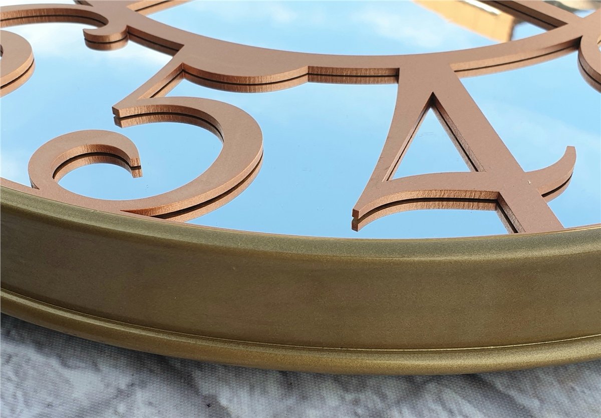 Markakanvas Metal Kasa AYNALI Duvar Saati  ( Çap 50 cm -Çap 80 cm )