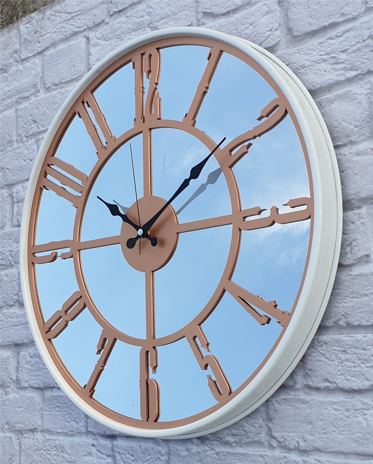 Markakanvas Metal Kasa AYNALI Duvar Saati  ( Çap 50 cm -Çap 80 cm )