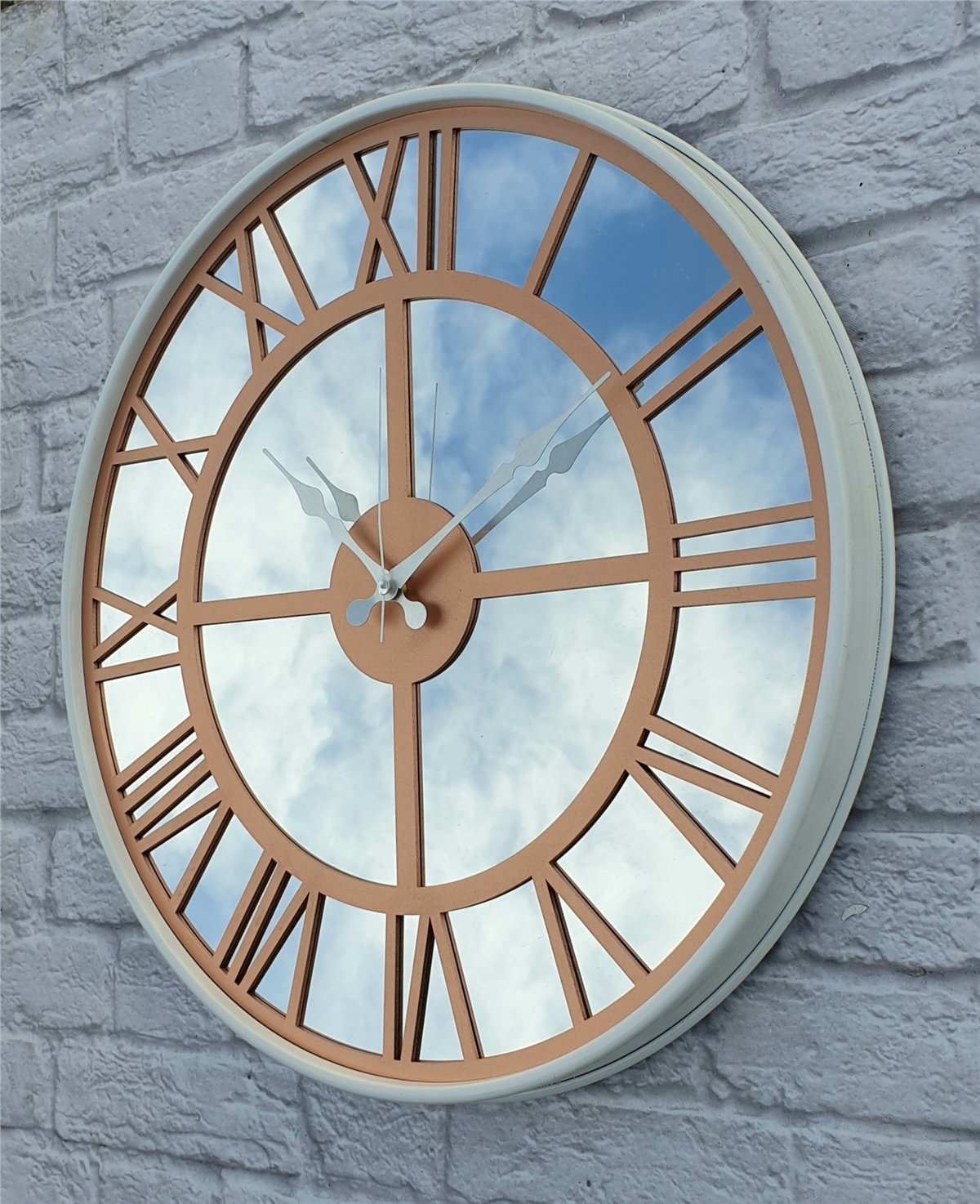 Markakanvas Metal Kasa AYNALI Duvar Saati  ( Çap 50 cm -Çap 80 cm )