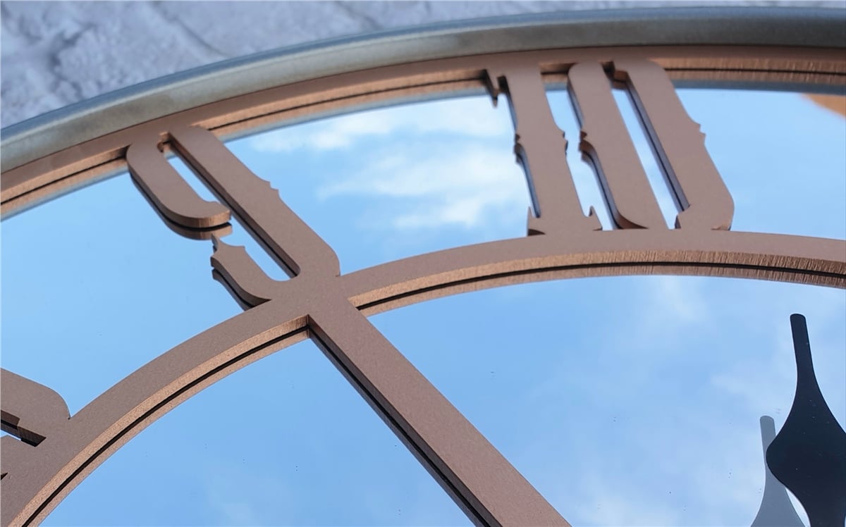 Markakanvas Metal Kasa AYNALI Duvar Saati  ( Çap 50 cm -Çap 80 cm )