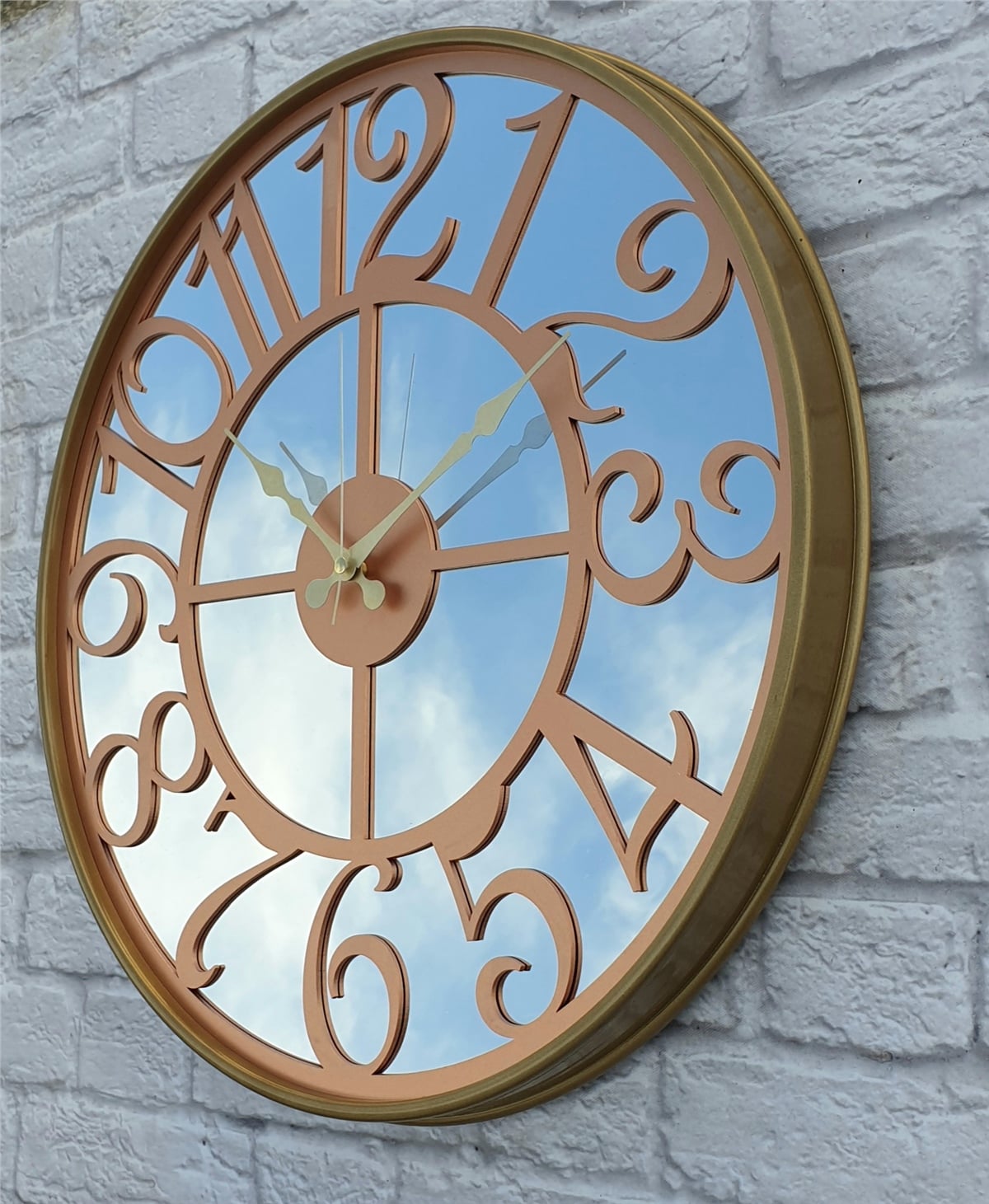 Markakanvas Metal Kasa AYNALI Duvar Saati  ( Çap 50 cm -Çap 80 cm )