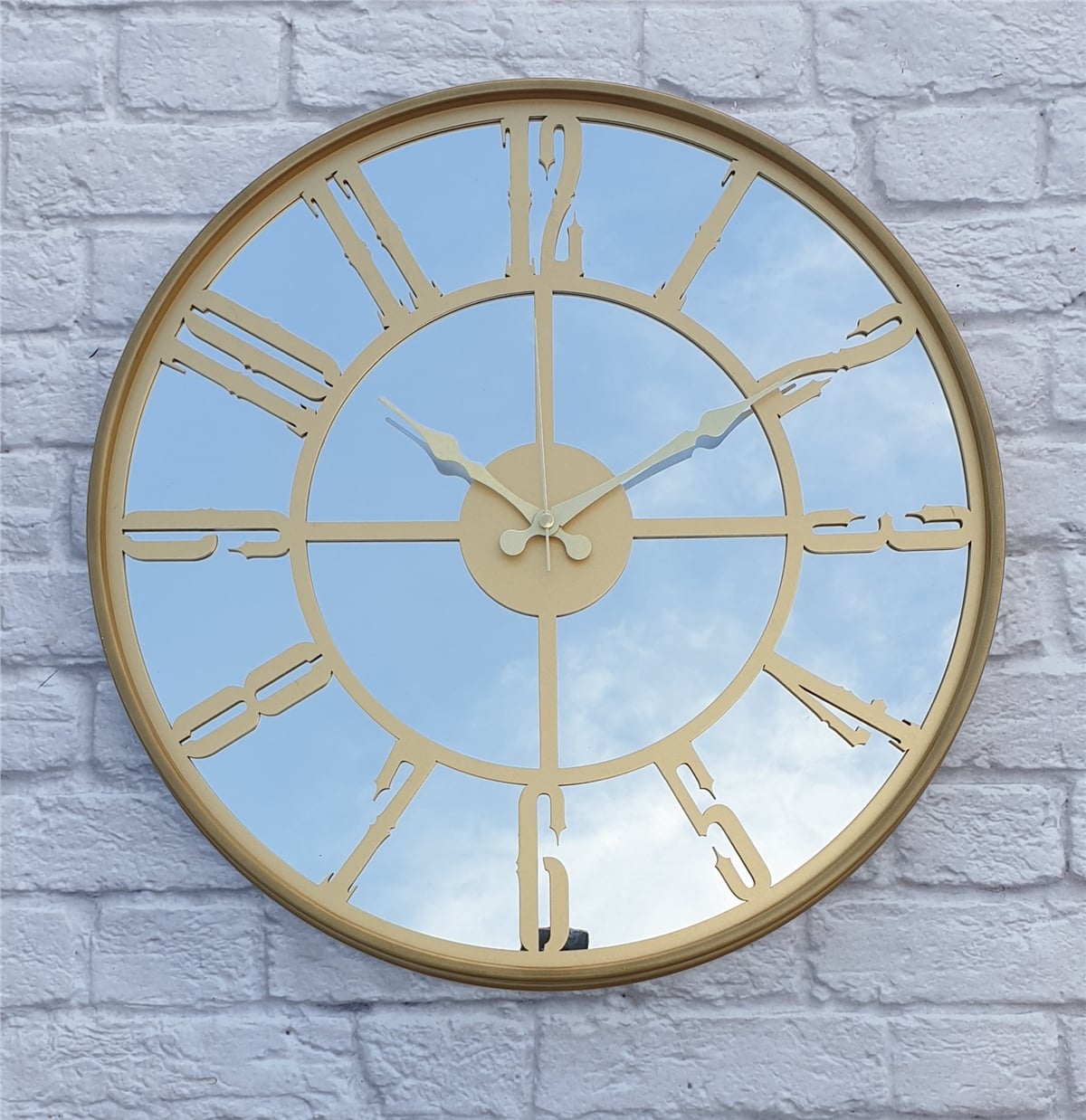 Markakanvas Metal Kasa AYNALI Duvar Saati  ( Çap 50 cm -Çap 80 cm )